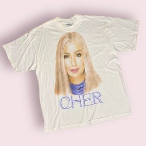 Vintage 2003 Cher Living Proof Tour White T-Shirt